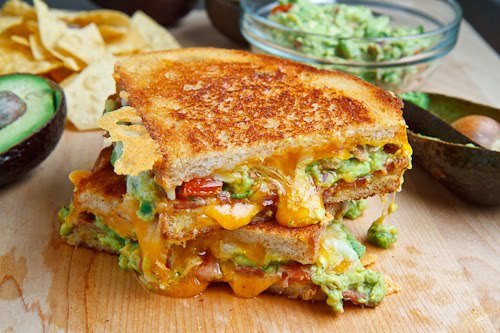 culinarydelights:Bacon Guacamole Grilled Cheese