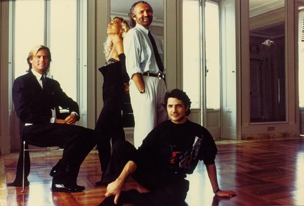 Familia Versace: Paul Beck, Donatella Versace, Gianni Versace and Antonio D'Amico