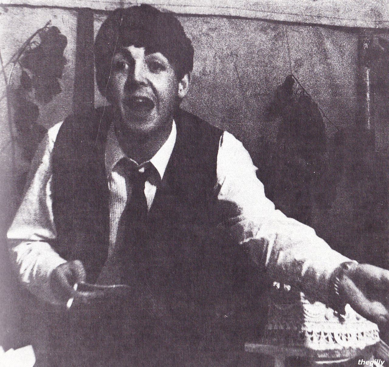 Paul at his 21st birthday party held at his Auntie Jin’s house, 18 June 1963.