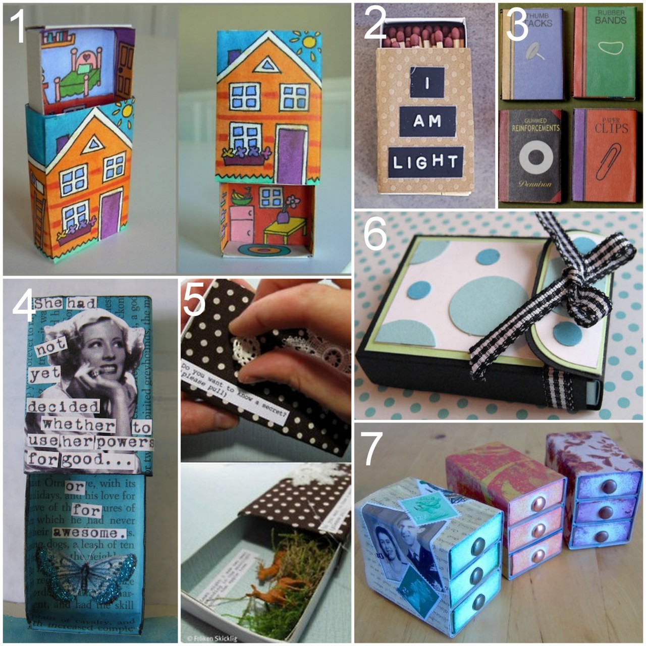 DIzzYmaiden's DIY — Truebluemeandyou: Seven DIY Matchbox Crafts....