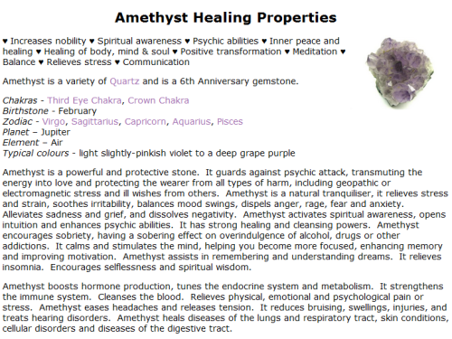 pure amethyst properties