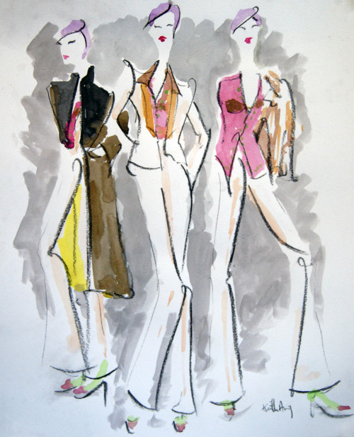 stylized fashion croquis