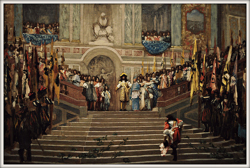 Louis XIV Receiving Prince De Conde at Chateau...