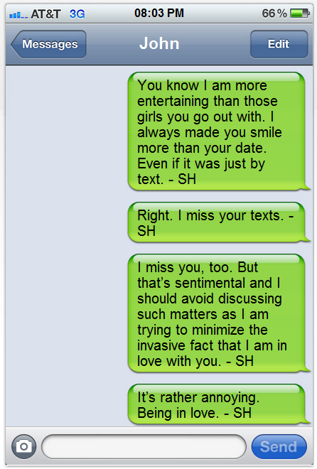 sherlock holmes unsent text messages: London, UK 08:19PM.