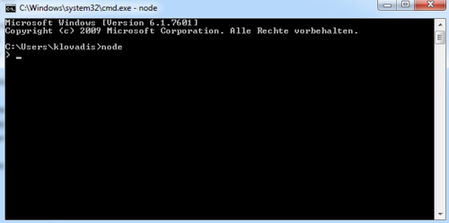 node js update command windows
