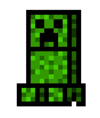 🔲 - A Creeper from Minecraft, shrunk down and heavily...