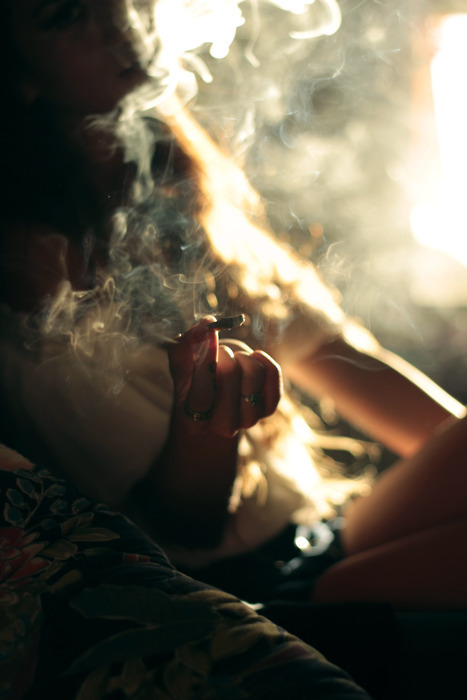 girl smoking weed on Tumblr