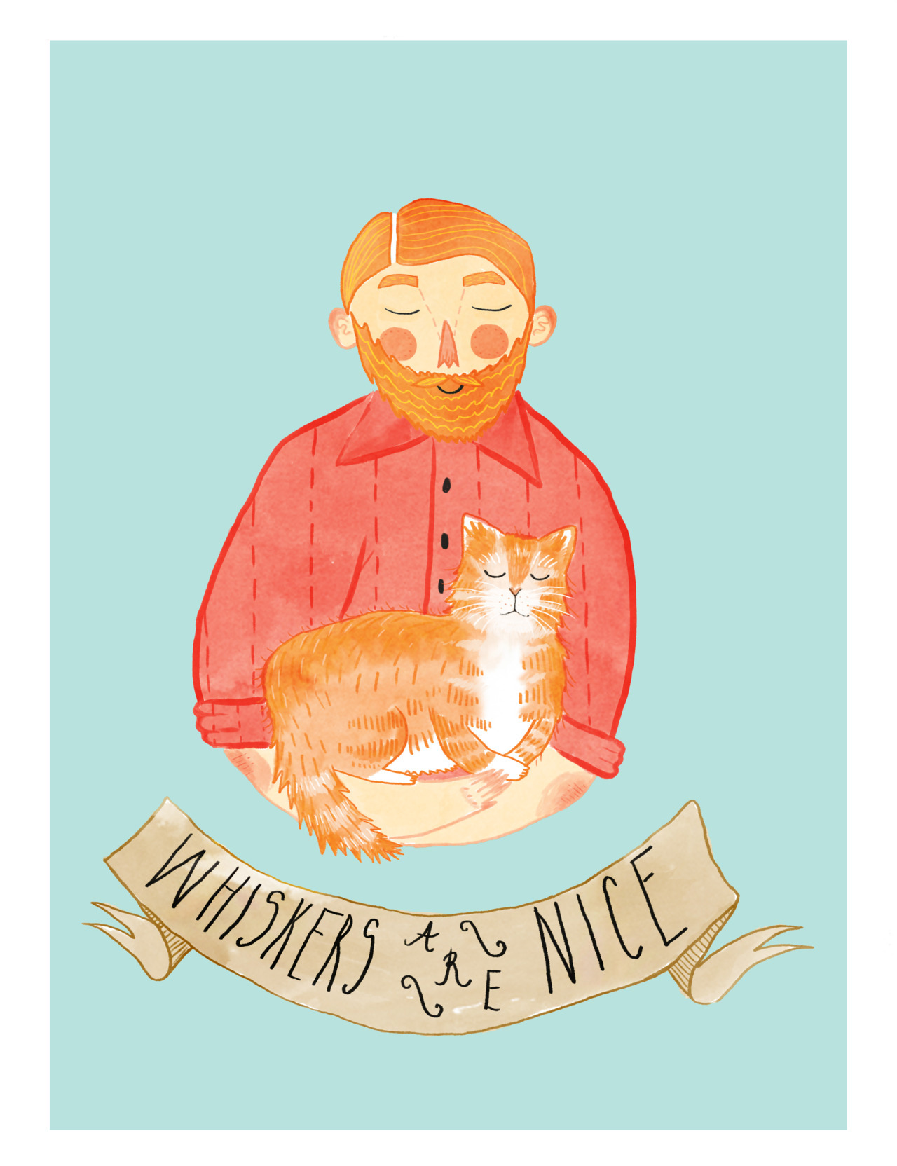 An ode to my two favourite things: cats and beards! Print and other fancy things available here!