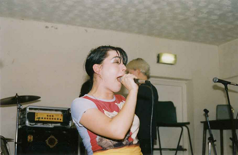 “ Bikini Kill on April 17th, 1996 at Cumberland Arms, Byker, England
”