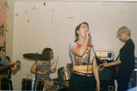 “ Bikini Kill on April 17th, 1996 at Cumberland Arms, Byker, England
”