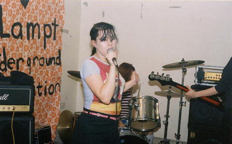 “ Bikini Kill on April 17th, 1996 at Cumberland Arms, Byker, England
”