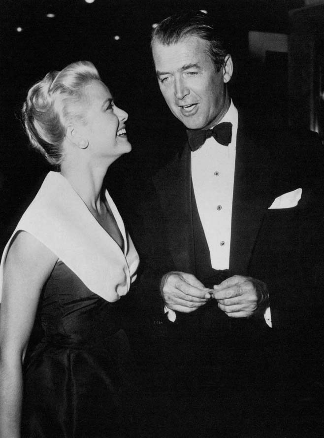 Grace Kelly and Jimmy Stewart attend the Rear... - Grace & Family