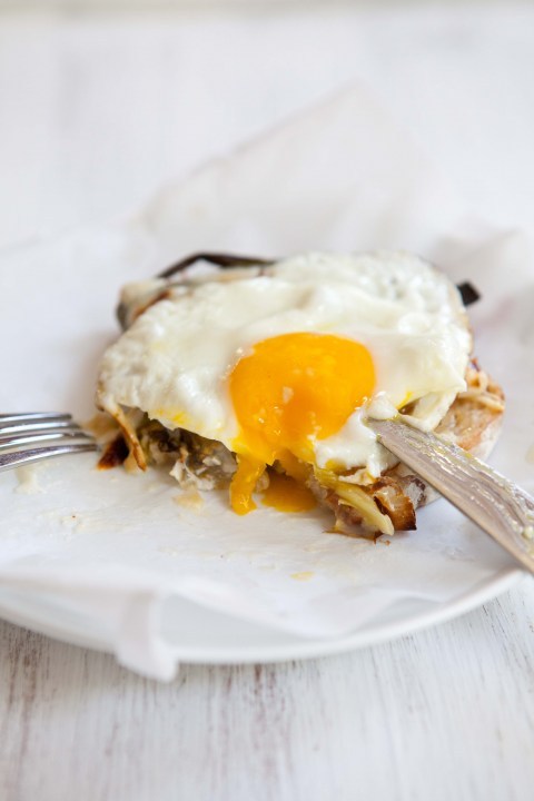 vneckandacardigan:vegetarian croque madame