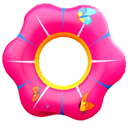 Swimring Swim Ring Pink Inflatable Plastic Butterfly Hole