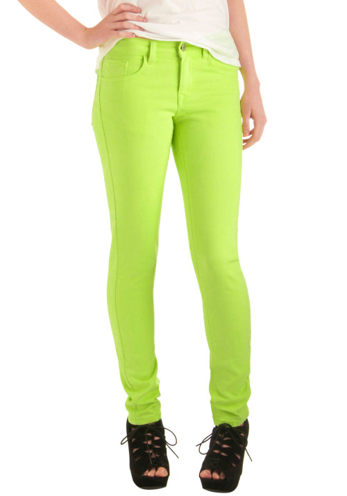 green neon pants