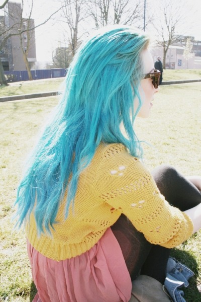 Long Blue Hair Tumblr