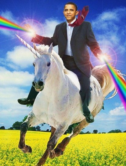 So proud that President Obama loves rainbows and unicorns, just like me!!!