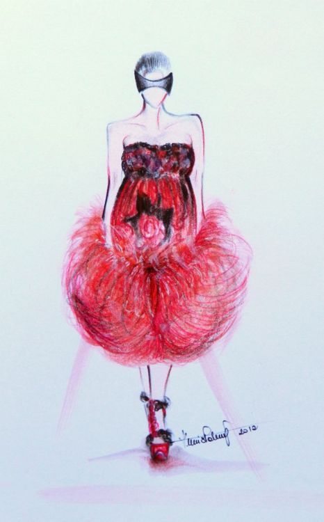 Fashion Illustration, Alexander McQueen.
