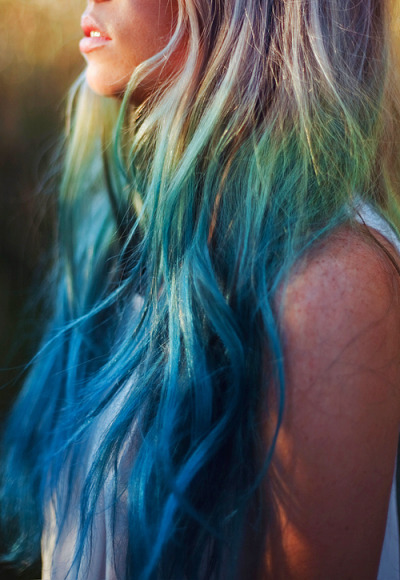 Blue Dip Dye Tumblr