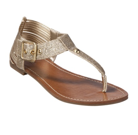 tan sparkly sandals