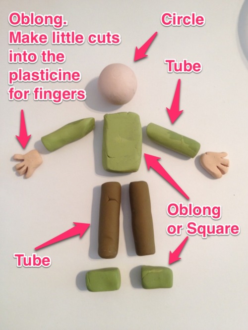 How to make a simple plasticine person. I’m busy