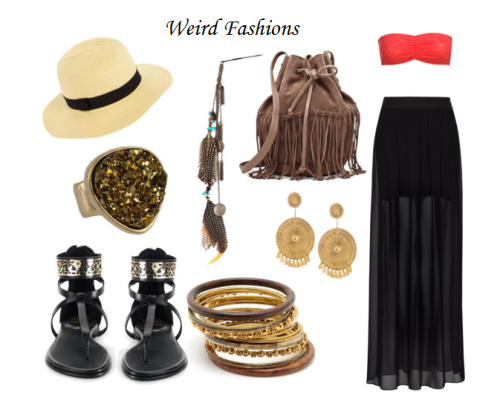 Boho Trendy Bandeau sheer skirt sandals fringe bag fedora feather hair extension feather hippie Demi Lovato inspired outfit weirdfashions weird fashions fashion style stylist fashion stylist