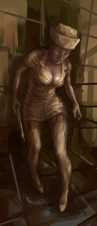 silent hill bubble head nurse game female knife evil spirit