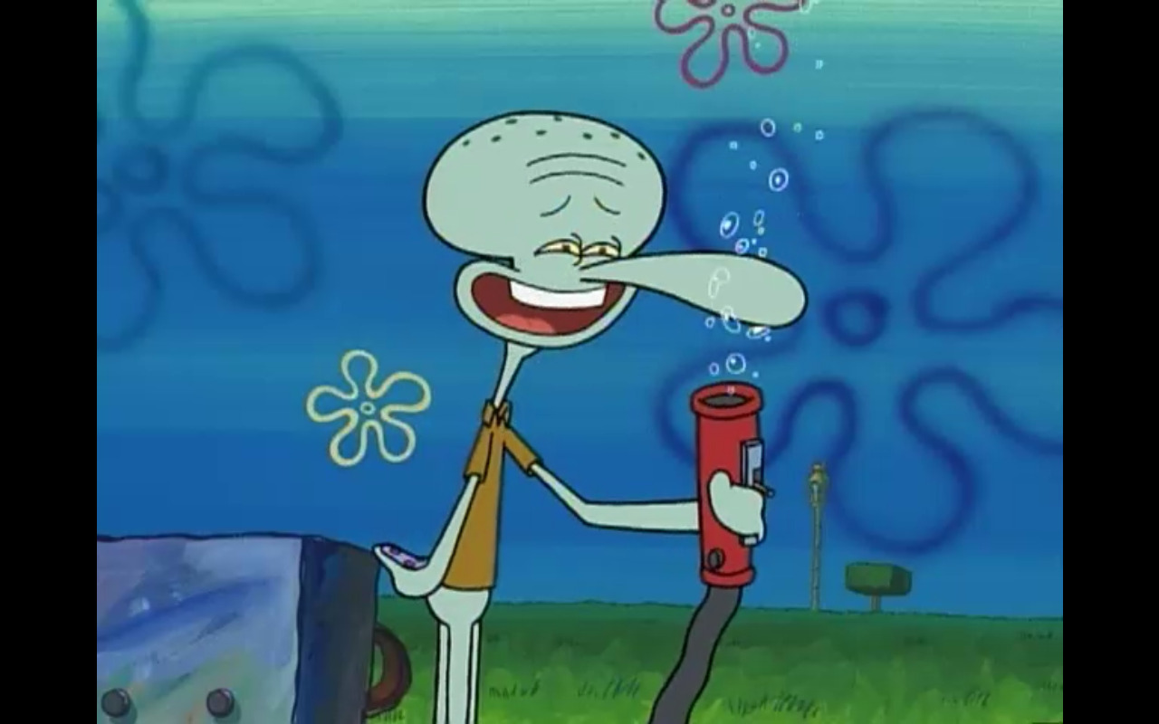 spongebob giving a highfive