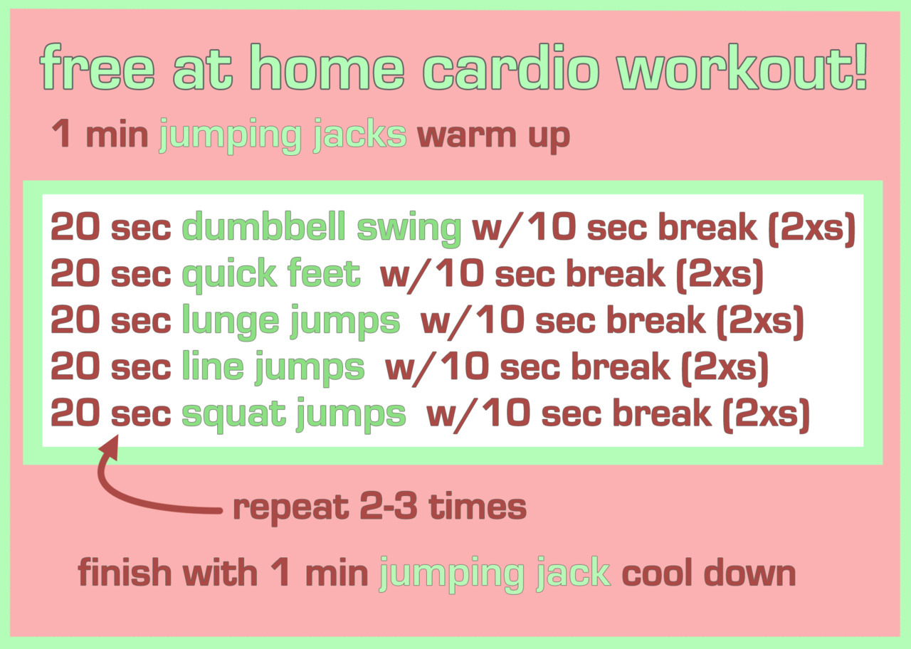 Free At Home Cardio Workout! Sometimes it’s hard...