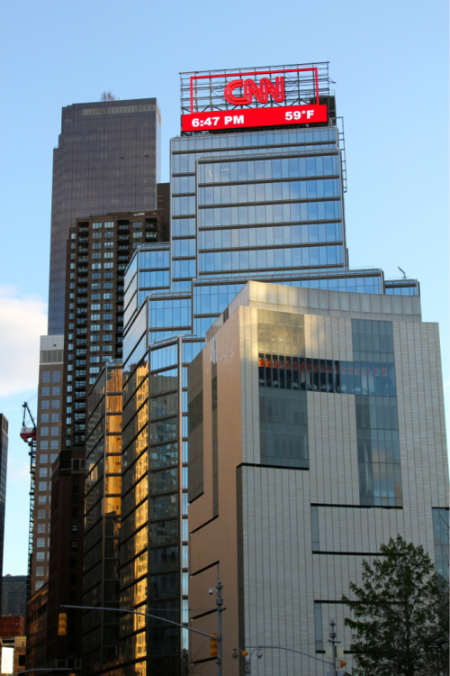 New York, Easter Saturday. CNN building showing... | The Incidental Tourist