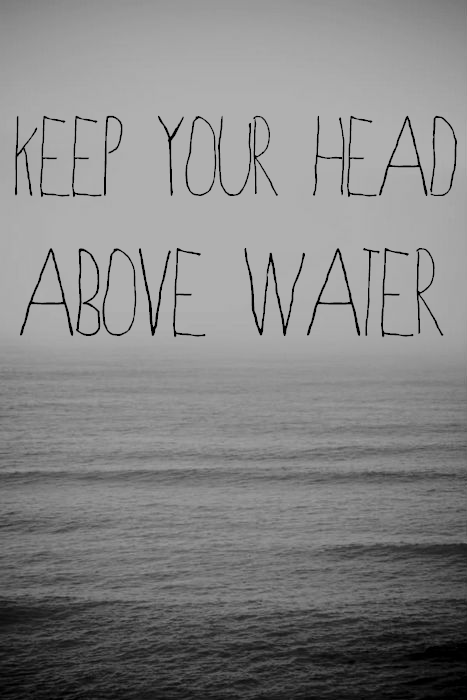 head above water water landscape vertical