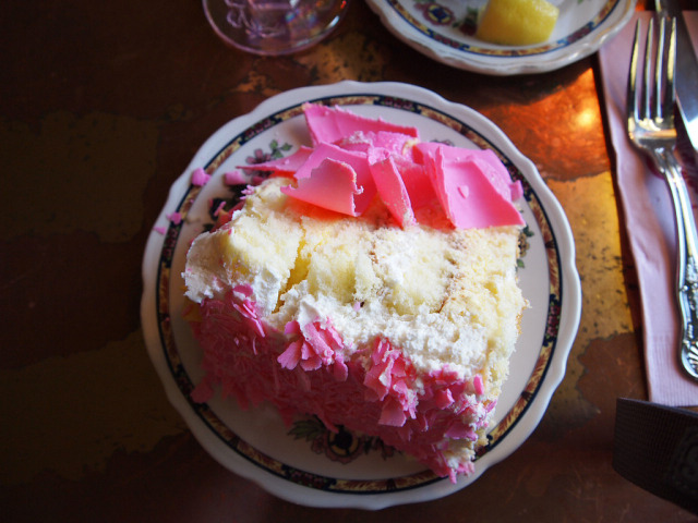 Pink Champagne Cake at Madonna Inn (by Arkomas
