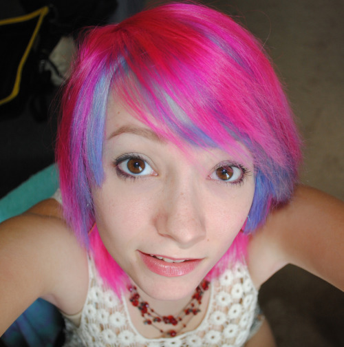 pink and blue hair on Tumblr