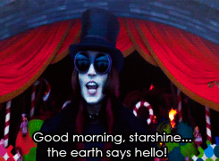 Quote says the hello starshine earth good morning Charlie and