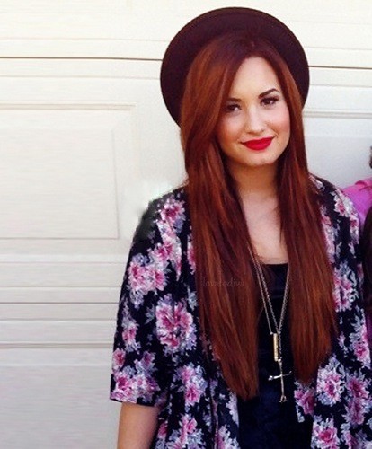 demi lovato red hair on Tumblr