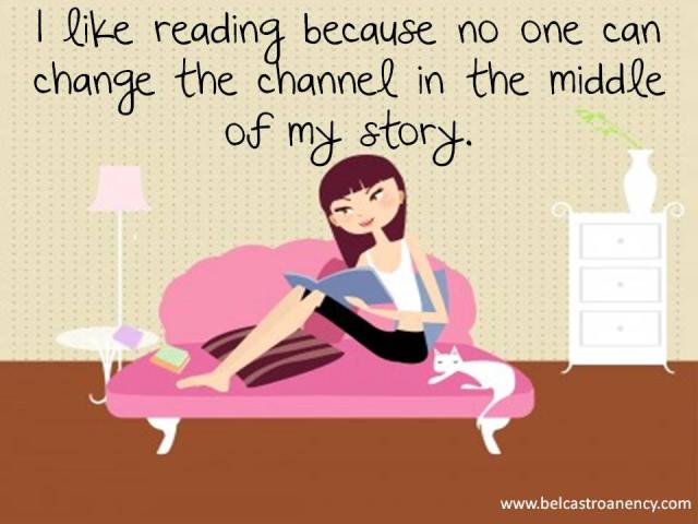 Books Direct, “I like reading because no one can change the...