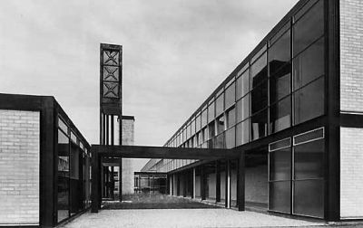 towardsanarchitecture:<br /><br /><br />Smithdon High School (formerly the Hunstanton Secondary Modern School), Hunstanton, Norfolk, England, 1954.<br />Alison  Peter Smithson<br /><br />