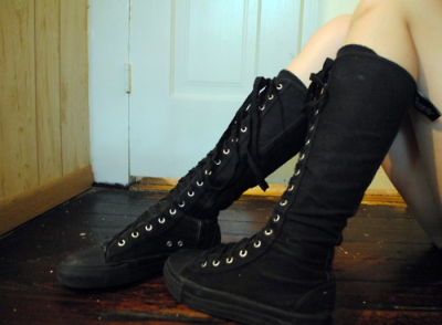 converse style knee high boots