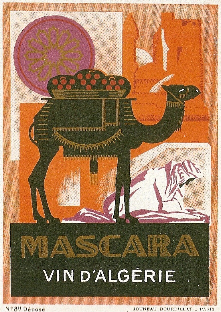 weird-chill:
“ Algeria Wine Label - Mascara (early to middle 20th century)
”