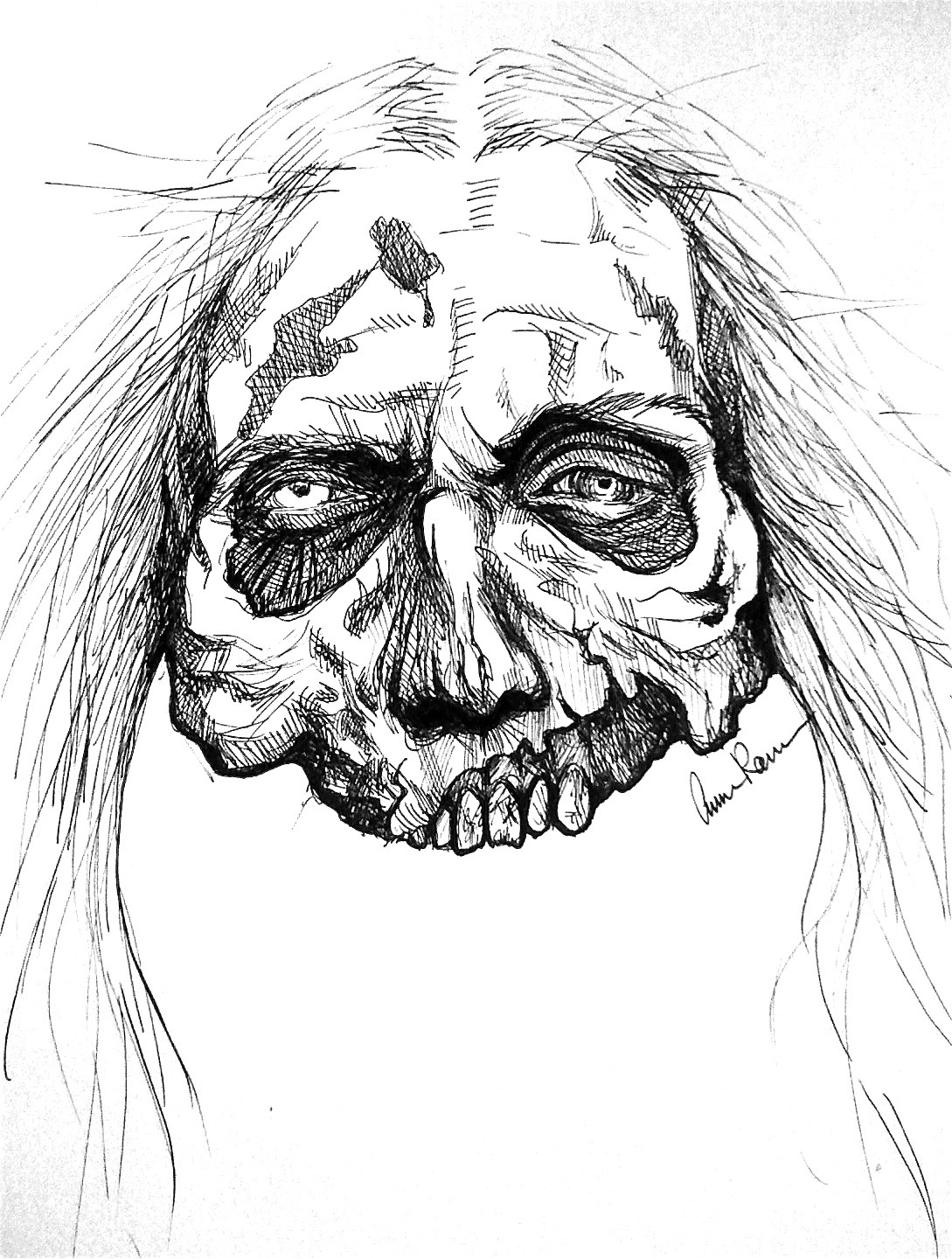 EatSleepDraw â€¢ zombie head You always need to be prepared for...