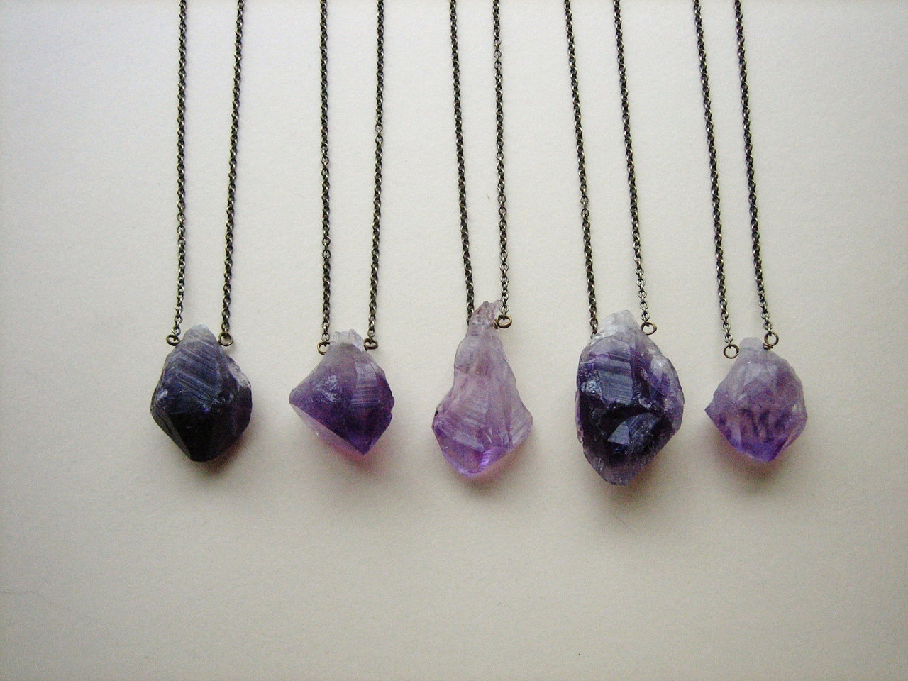 FOR THE LOVE OF JEWELRY — Raw Amethyst Stone Necklace