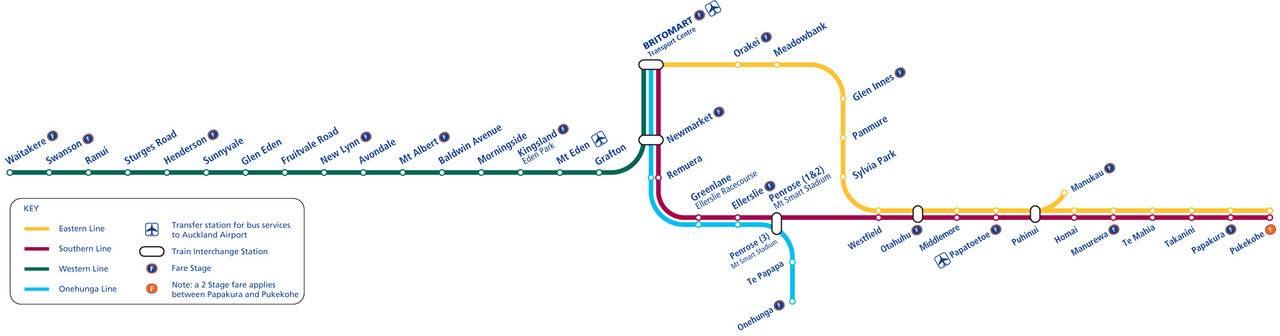 Official Map: MAXX Commuter Rail, Auckland, New... - Transit Maps