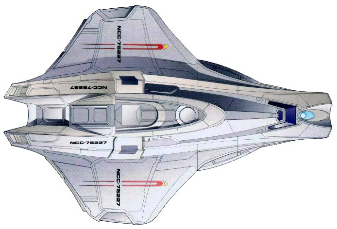 Starfleet Ships — Scout Ship Dorsal Schematic