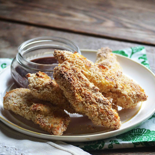 wehavethemunchies:Oven Baked Buttermilk Chicken Fingers