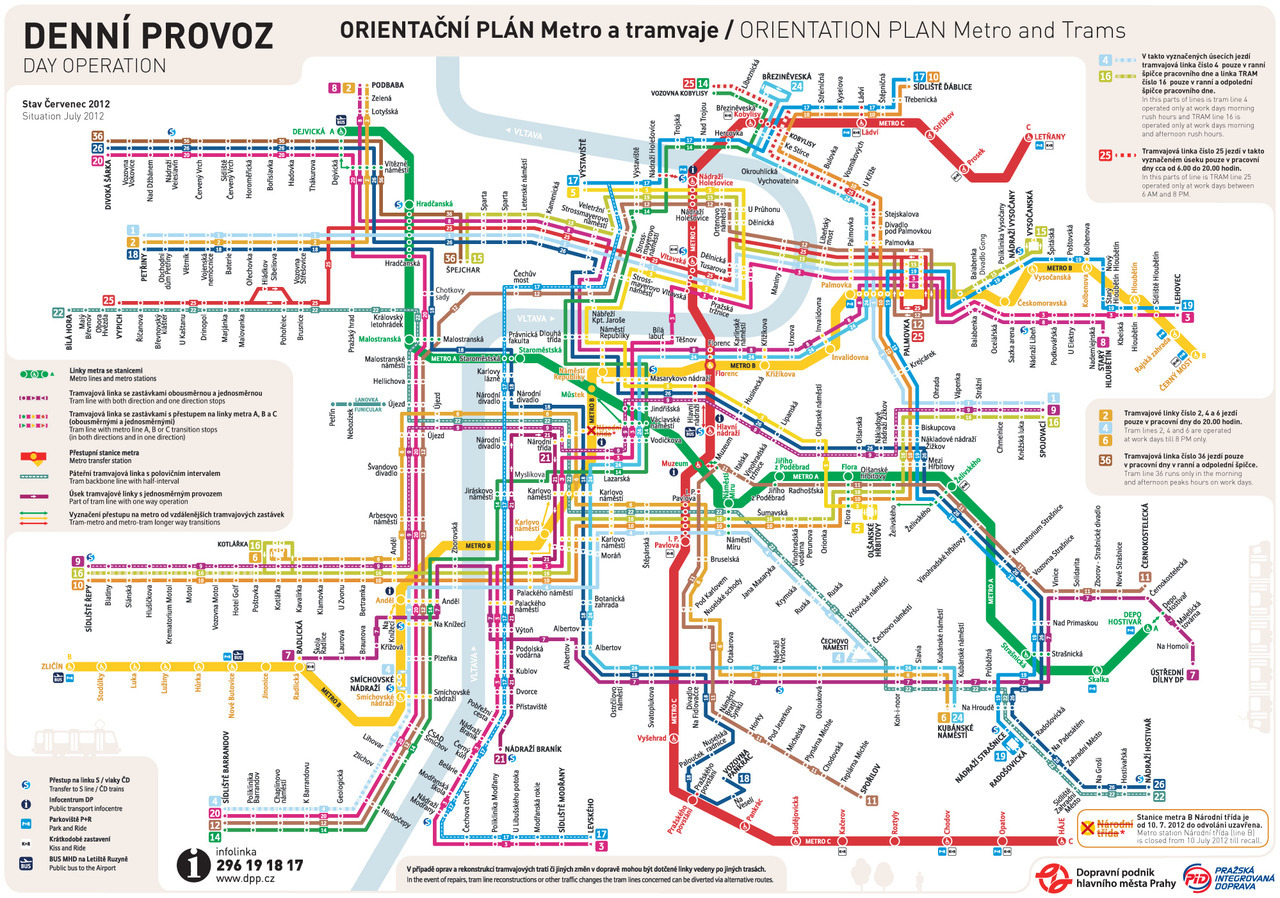 Пражский трамвай схема
