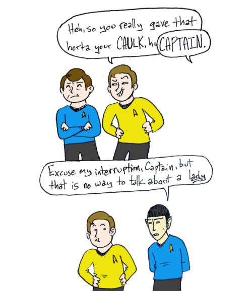 askbadlydrawnmccoy:Just once.I guess Spock liked the mother...