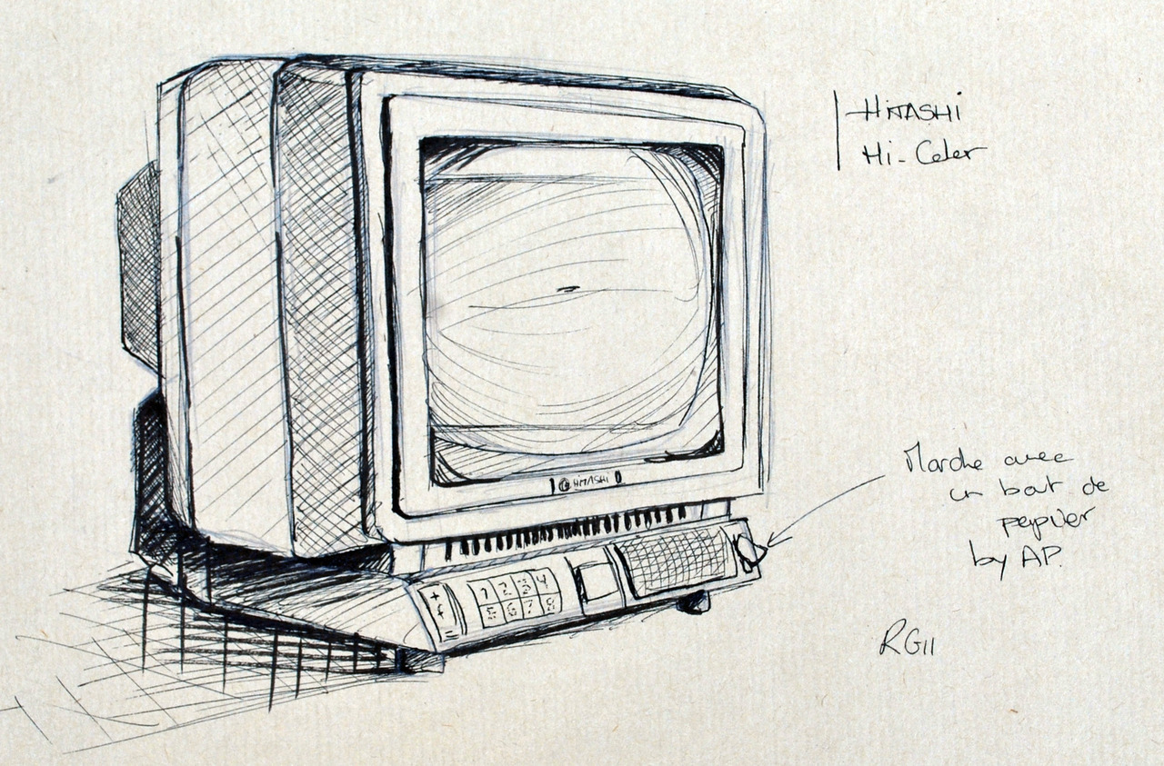 Контурный рисунок телевизора