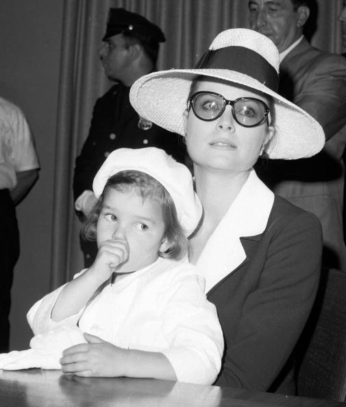 Princess Grace and daughter Stephanie arrive on... - Grace & Family