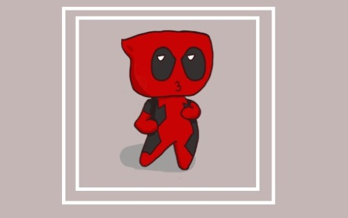 shockvaluable:Winter I doodled you a chibi Deadpool sdfgh I...