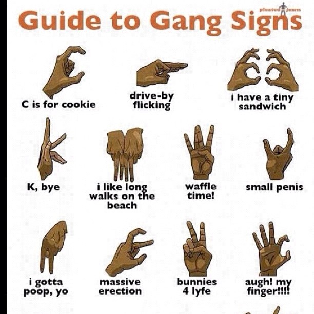 shabazz (weedgasmsandweirdness: Guide to Gang Signs...)